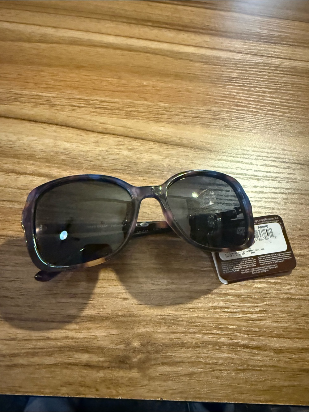 Panama Jack Oversized Purple Tortoiseshell Gradient Sunglasses
